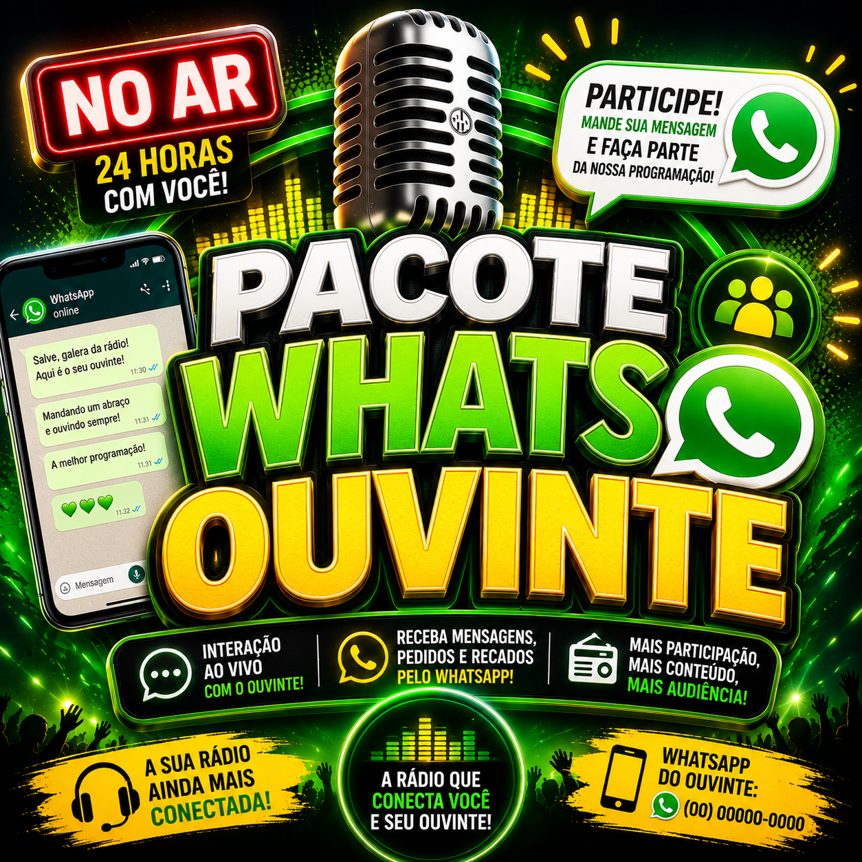 Vinhetas Faladas – Pacote Whats-Ouvinte