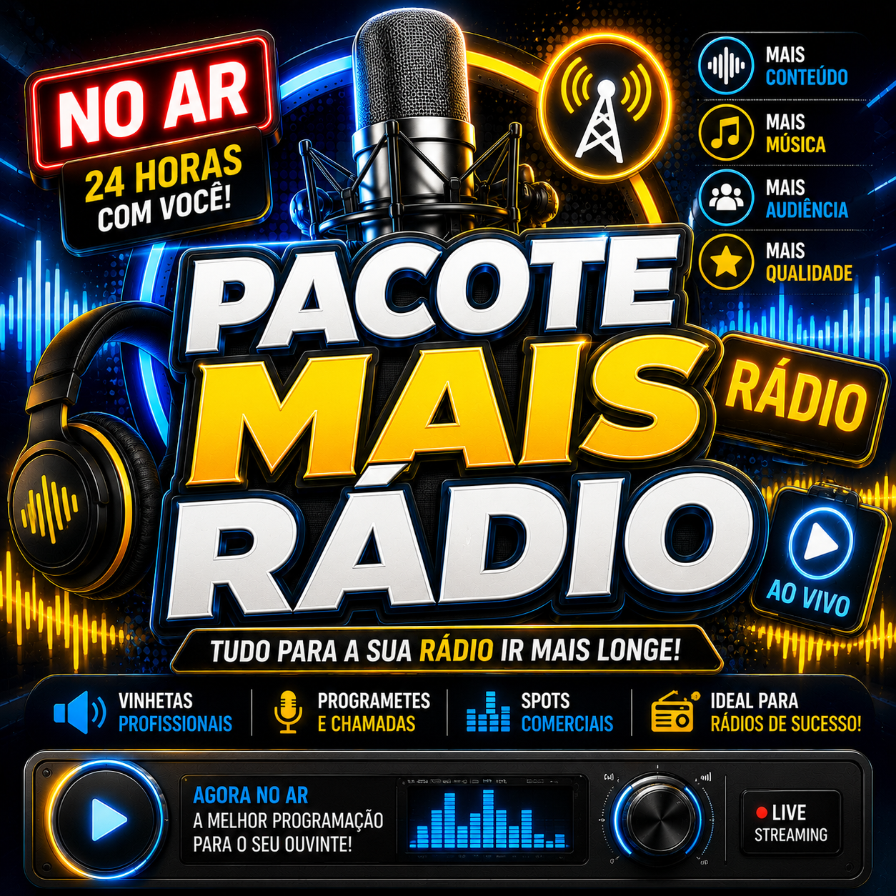 Vinhetas Faladas – Pacote Mais Rádio